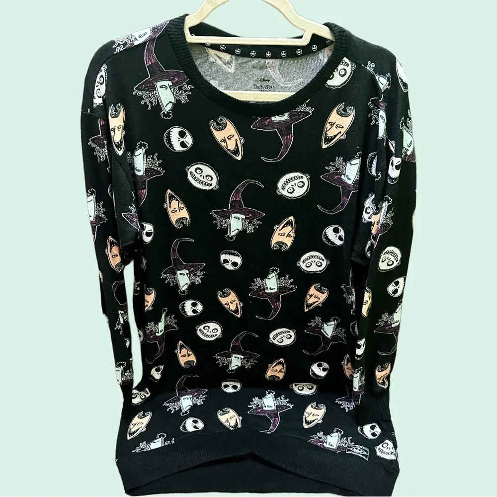 Disney Halloween Black Patterned Sweater size S - Picture 1 of 11